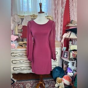 NWT WHBM crimson holiday party dress